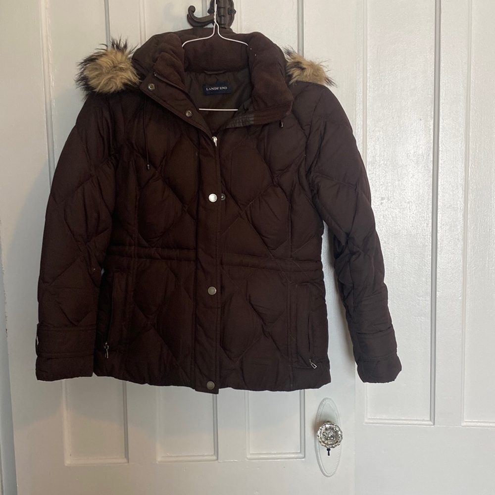 Lands’ End jacket, size XSP, brown